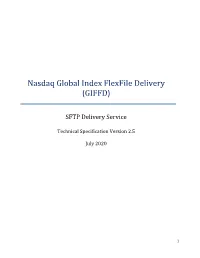 Nasdaq Global Index Flexfile Delivery (GIFFD)