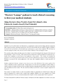 Podcast to Teach Clinical Reasoning to First