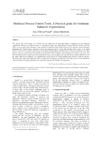 Statistical Process Control Tools: a Practical Guide for Jordanian Industrial Organizations