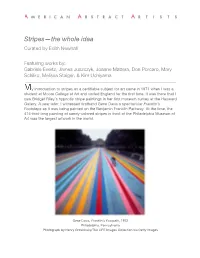 Stripes—The Whole Idea Curated by Edith Newhall