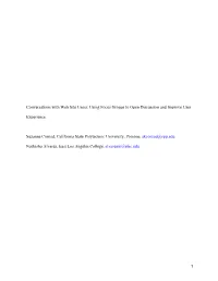 Conversations with Web Site Users: Using Focus Groups to Open Discussion and Improve User