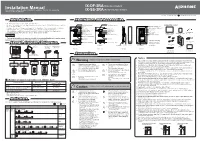 Installation Manual IX-DF-2RA (Video Door Station) This Manual Includes Product Liability Precautions