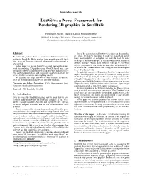 Lumi`Ere: a Novel Framework for Rendering 3D Graphics in Smalltalk