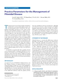 Practice Parameters for the Management of Pilonidal Disease Scott R
