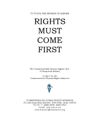 Rights Must Come First………………………………………………………………