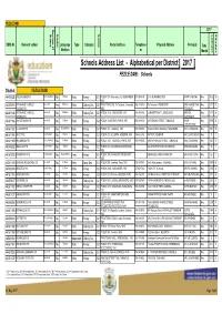 Fezile Dabi Address List 31 May 2017.Pdf