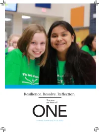 Resilience. Resolve. Reflection