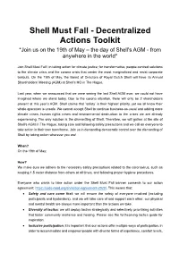 Shell Must Fall - Decentralized Actions Toolkit *Join Us on the 19Th of May – the Day of Shell's AGM - from Anywhere in the World*