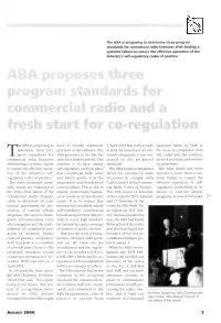 The ABA Is Proposing to Determine Three Program Standards For