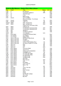Album Backup List
