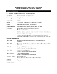 Brief Biographies of the High Level Task Force (HLTF)
