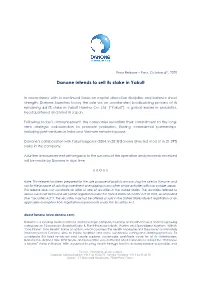 Danone Intends to Sell Its Stake in Yakult