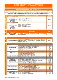 FEES CHART - VISA SERVICES Fees Applicable From: 01/04/2020
