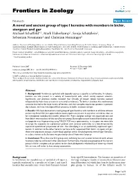Frontiers in Zoology Biomed Central
