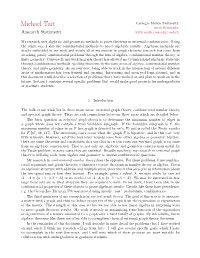 Michael Tait: Research Statement