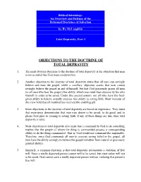 Objections to the Doctrine of Total Depravity