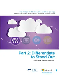 Part 2: Differentiate to Stand out an IDC Ebook, Sponsored by Microsoft