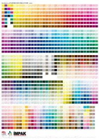 Simulations of PANTONE MATCHING SYSTEM Colors