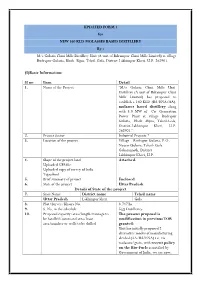 UPDATED FORM 1 for NEW 160 KLD MOLASSES BASED DISTILLERY By