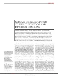 Genome-Wide Association Studies: Theoretical and Practical Concerns