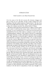 INTRODUCTION John Lagerwey and Marc Kalinowski Over the Course Of