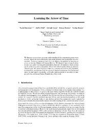 Learning the Arrow of Time