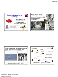Pesticide Resistance in Bed Bugs Everywhere!!!!!