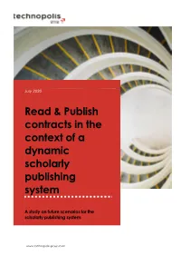 Read & Publish Contracts in the Context of a Dynamic Scholarly Publishing System