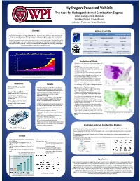 The Case for Hydrogen Internal Combustion Engines Adam Campisi, Kyle Bartosik Stephen Poppa, Casey Rivera Advisor: Professor Brian Savilonis