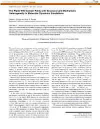 The Fip35 WW Domain Folds with Structural and Mechanistic Heterogeneity in Molecular Dynamics Simulations