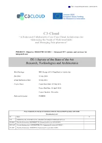 D3.1 Survey of the State of the Art Research, Technologies and Architectures