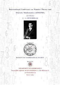 International Conference on Number Theory and Discrete Mathematics (ONLINE) (ICNTDM) 11 - 14, DECEMBER-2020