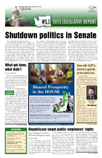 Shutdown Politics in Senate This Is No Way to Run a State Government