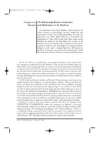 The Relationship Between Architecture and Mathematics in the Pantheon Nexus00/01 017-102 31-05-2001 17:27 Pagina 59