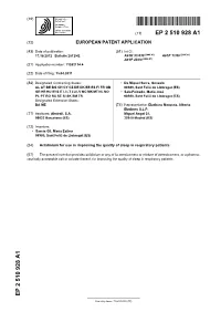 Aclidinium for Use in Improving the Quality of Sleep in Respiratory Patients