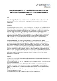 Drug Discovery for GNAO1 Mediated Disease, Elucidating the Mechanisms Underlying a Spectrum of Neurodevelopmental Disorders