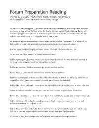 Forum Preparation Reading Thomas S