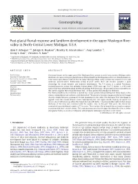 Post-Glacial Fluvial Response and Landform Development in the Upper