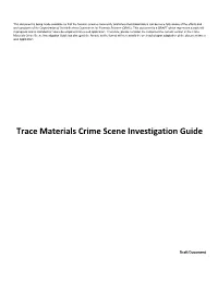Trace Materials Crime Scene Investigation Guide