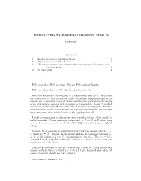 INTRODUCTION to ALGEBRAIC GEOMETRY, CLASS 23 Contents 1