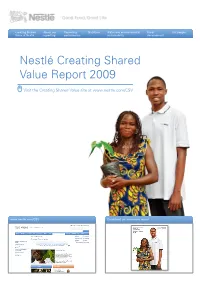 Nestlé Creating Shared Value Report 2009