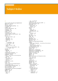 Subject Index
