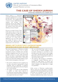 The Case of Sheikh Jarrah Updated Version, October 2010