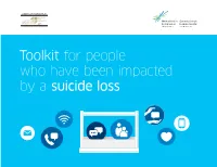 Toolkit for People Who Have Been Impacted by a Suicide Loss Acknowledgments