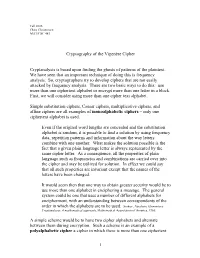 Vigenere Cryptography