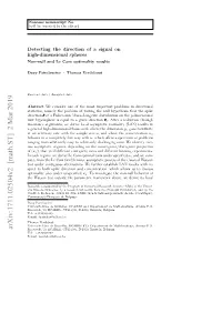 Detecting the Direction of a Signal on High-Dimensional Spheres: Non-Null