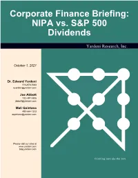 Dividends: NIPA Vs. S&P