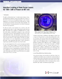 Injection Locking of New Focus Lasers for 100+ Mw of Power at 461 Nm