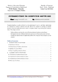 Introduction to Computer Software