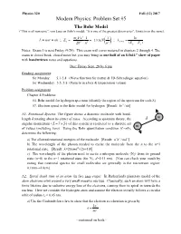 Modern Physics: Problem Set #5